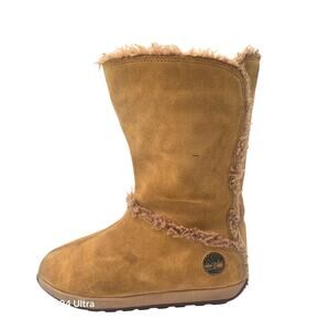 Timberland Mukluk Wheat Nubuck Boots Faux Fur Lining Winter Bootie Women's 7